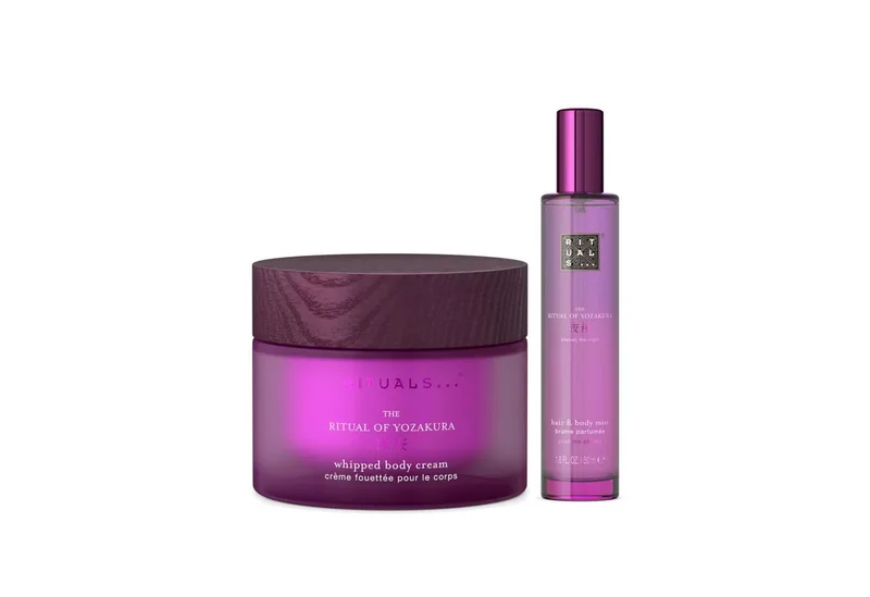 Pflege-Geschenkset Rituals Yozakura Body Cream 220 ml + Body Mist 50 ml Bundle, 2-tlg., Pflege & Duft kombiniert im Yozakura Bundle von Rituals – Produktfoto