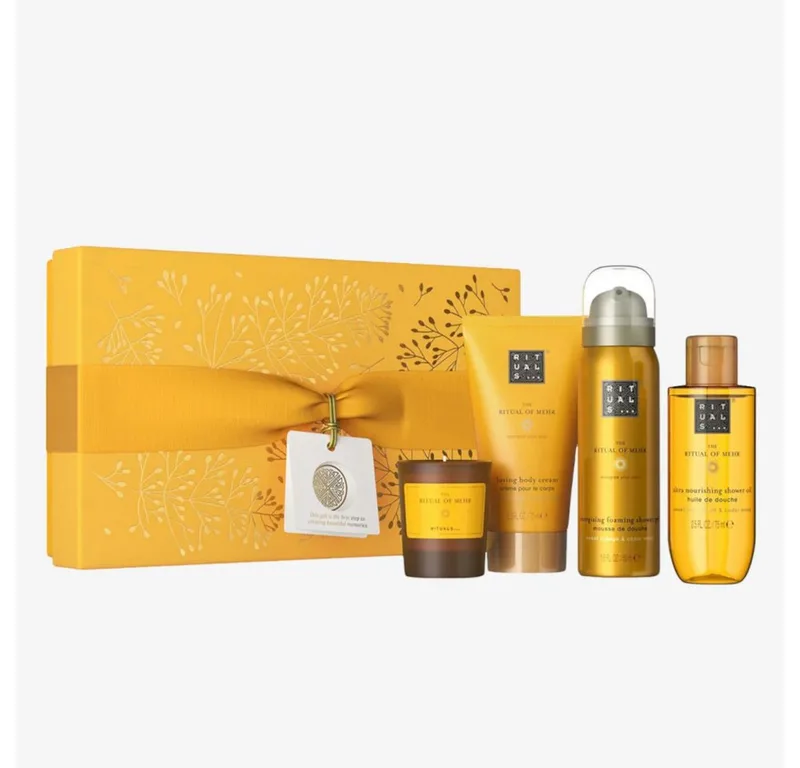 Pflege-Geschenkset S von Ritual of Mehr 4-tlg: Duschgel, Duschöl, Körpercreme, Duftkerze de Rituals – photo du produit