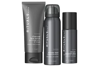 Pflege-Geschenkset The Ritual of Homme 3-teiliges Geschenkset für den Mann, Maskuliner, holziger Duft von Zedernholz und nährendem Vitamin E de Rituals en Noir – photo du produit 3 sur 3