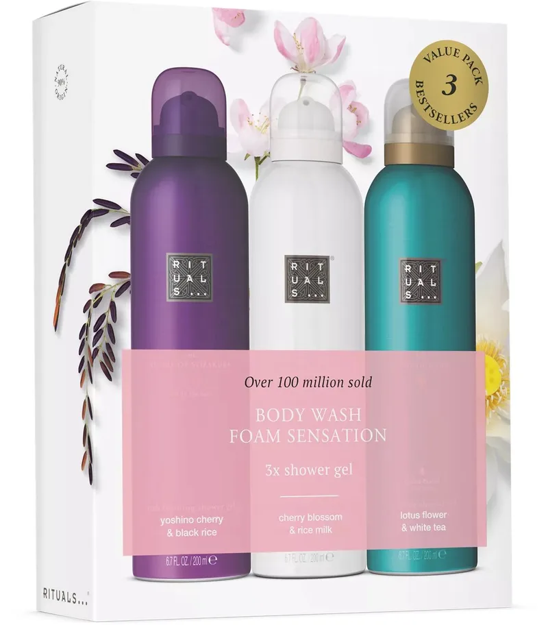 Shower Foam Value Pack - Yozakura 200 ml + Sakura 200 ml + Karma 200 ml - 3X 200 ml = 600 ml - Shower Gels - Douche gels - Douche schuim von Rituals – Produktfoto