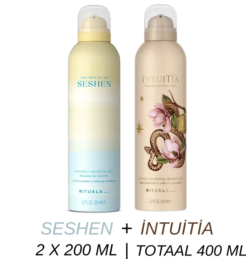 Shower Gel Duo Set - Seshen Shower Gel 200 ml + Intuitia Shower Gel 200 ml - 2 x 200 ml = 400 ml - Douchegel - Doucheschuim by Rituals – product photo