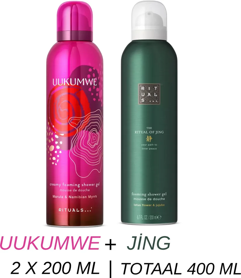 Shower Gel Duo Set - Uukumwe Shower Gel 200 ml + Jing Shower Gel 200 ml - 2 x 200 ml = 400 ml - Douchegel - Doucheschuim by Rituals – product photo