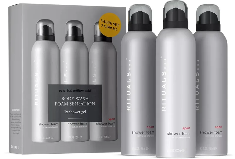 Sport Shower Foam - Doucheschuim - 3 x 200 ml von Rituals – Produktfoto