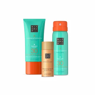 The Ritual of Karma Sun Trial Set = Shimmering Body Oil 30 ml + Sun Protection Face Cream SPF 30 50 ml + Sun Protection Milky Spray 30 50 ml by Rituals – product photo 1 of 3