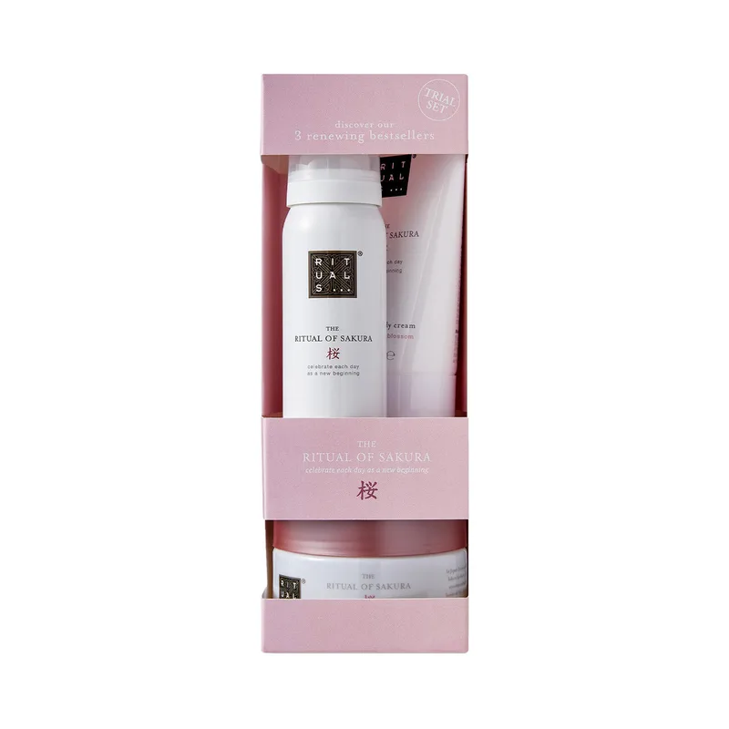 The Ritual of Sakura Try Me Set = Shower 50 ml + Scrub 125 g + Cream 70 ml von Rituals – Produktfoto 1 von 2