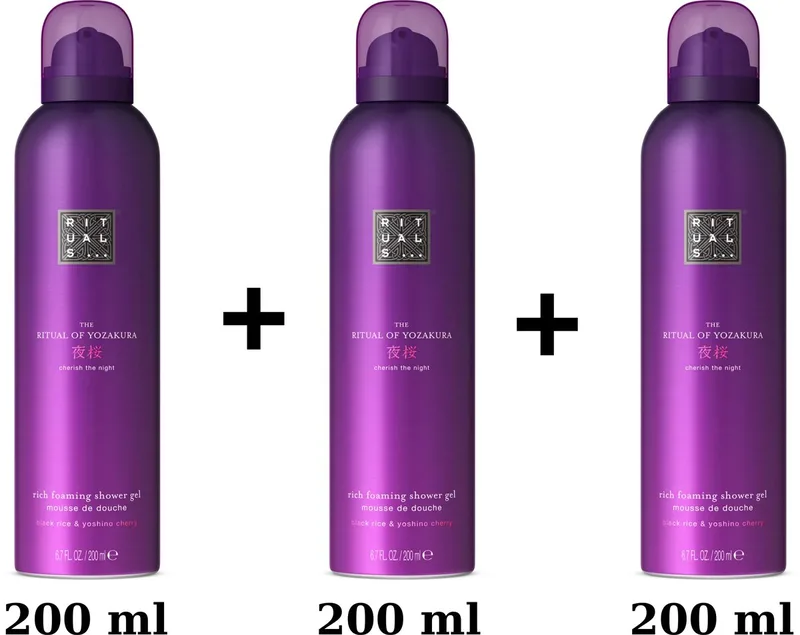 The Ritual of Yozakura Foaming Shower Gel - Douchegel met witte bloemen en vanille - 3 x 200 ml by Rituals – product photo