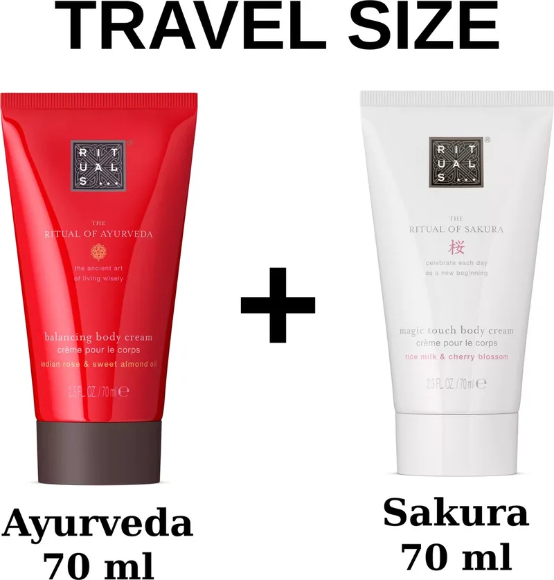 Travel Size Combi Set - Sakura Body Cream 70 ml + Ayurveda Body Cream 70 ml de Rituals en 70 ml – photo du produit
