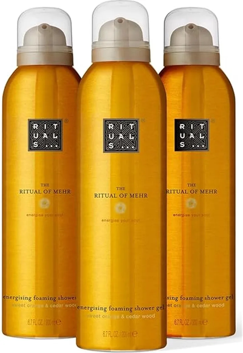 Value Set 3 x 200 ml - Body Wash Foam Shower Gel - Ritual Of Mehr Douche Schuim van Rituals – productfoto