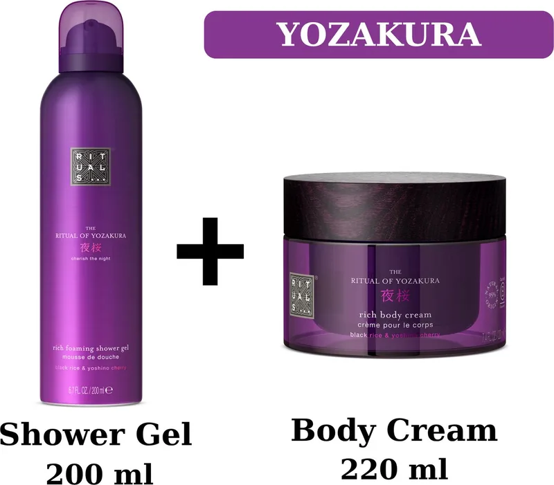 Yozakura - Duo Set - Shower Gel 200 ml + Body Cream 220 ml - Douchegel - Doucheschuim van Rituals – productfoto