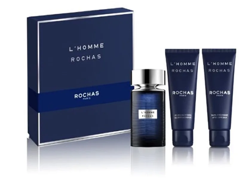 L\'homme De Rochas Eau De Toilette Spray Set 3 Pieces 2020 fra Rochas i 100 ml – produktbillede