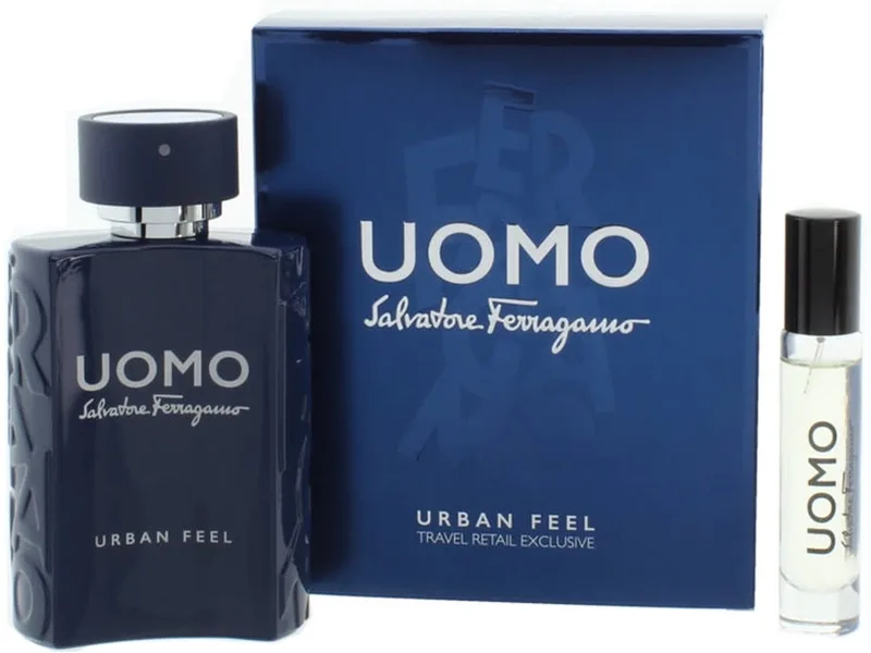 SET SALVATORE FERRAGAMO: UOMO URBAN FEEL, EDT, FOR MEN, 10 ML + UOMO URBAN FEEL, EDT, FOR MEN, 100 ML von Salvatore Ferragamo – Produktfoto