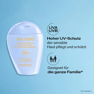 Expert Sun Protector Lotion Sensitive SPF50+ Zonnemelk by Shiseido in 150 ml – product photo 2 of 5