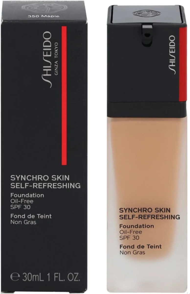 Vloeibare Foundation Synchro Skin Self-Refreshing Shiseido 350-maple (30 ml) de Shiseido en Beige – photo du produit