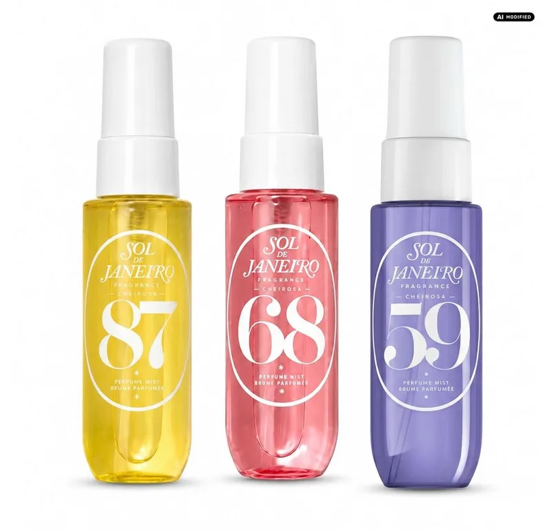 Gesichts- und Körperspray Sol de Janeiro Cheirosa 87 68 59 Body Mist Trio Set, Drei beliebte Cheirosa Düfte in praktischer Travel Size by Sol de Janeiro in White – product photo