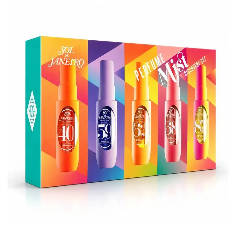 Pflege-Geschenkset Sol de Janeiro Cheirosa Perfume Mist Discovery Set – 5 x 30 ml, 5-tlg., Limited Edition 5 Düfte Vegan Cruelty-Free Reisegrösse fra Sol de Janeiro – produktbillede 1 af 3