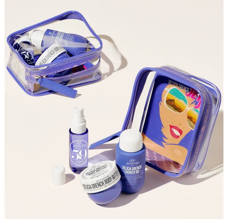 Pflege-Geschenkset Sol De Janeiro Delicia Drench Jet Set Gesichtspflegeset, 3-tlg., Umfassende Gesichtspflege für strahlende Haut fra Sol de Janeiro – produktbillede 4 af 4