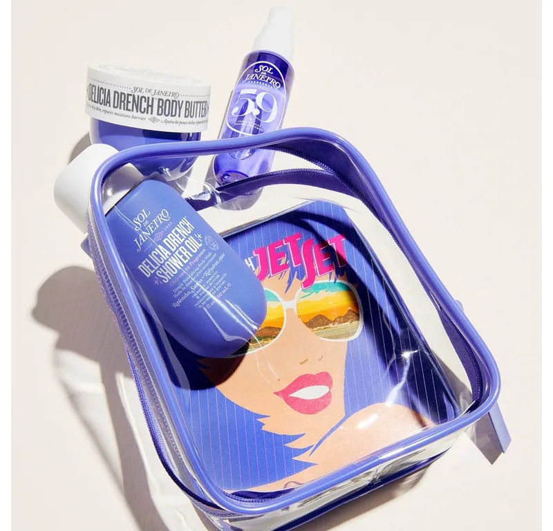 Pflege-Geschenkset Sol De Janeiro Delicia Drench Jet Set Gesichtspflegeset, 3-tlg., Umfassende Gesichtspflege für strahlende Haut fra Sol de Janeiro – produktbillede 2 af 4
