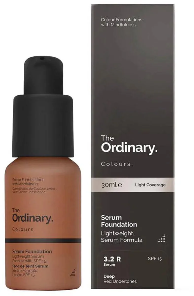 Colours Full Coverage Foundation Serum SPF15 3.2 R Deep Red Undertones 30ml fra The Ordinary i 3.2 R – produktbillede