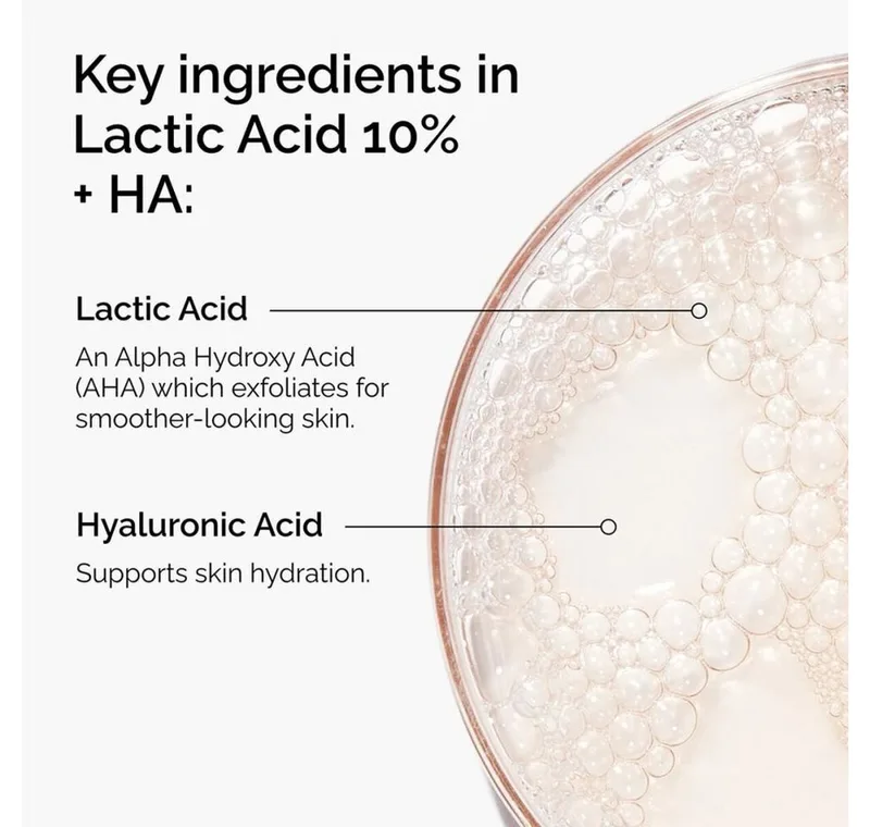 Direct Acids Lactic Acid 10% + HA Serum fra The Ordinary i 30 ml – produktbillede 3 af 3