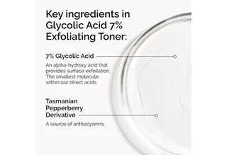 Toner The Ordinary Glycolic Acid 7% Exfoliating Toner – Peeling-Toner 1-tlg., 7 % Glykolsäure pH ca. 3,6 Vegan Alkoholfrei Ölfrei von The Ordinary in Weiß, 100 ml – Produktfoto 3 von 3