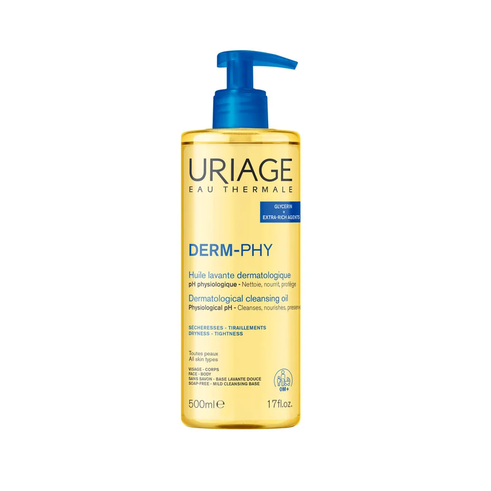 Derm-Phy Dermatologische Reinigingsolie | Gezicht en Lichaam by Uriage in 500 ml – product photo