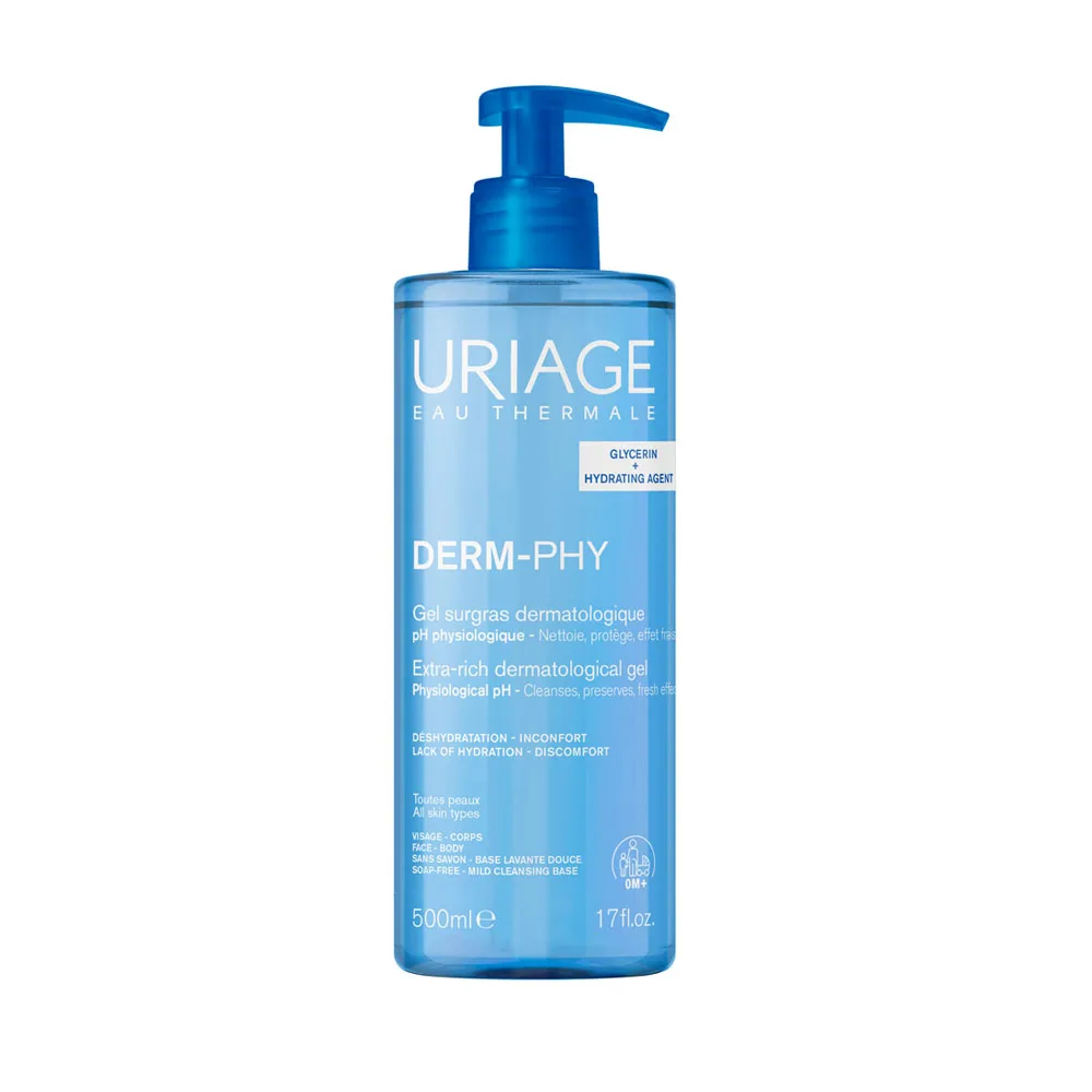 Derm-Phy Overvette Dermatologische Reinigingsgel by Uriage in 500 ml – product photo