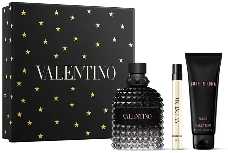 Born In Roma H Eau De Toilette 100 Ml Vaporizer Gift Set 2025 With Shower Gel 75 Ml And Travel Spray 10ML fra Valentino – produktbillede