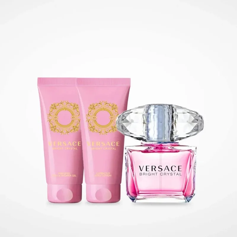 Bright Crystal Eau De Toilette 90ml With Shower Gel 100ml Body Lotion 100ml And Bag fra Versace – produktbillede