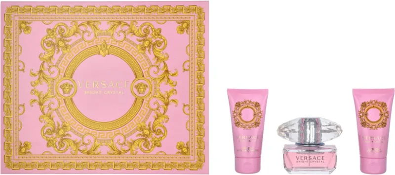 Bright Crystal EDT Spray 50ml + Shower Gel 50ml + Body Lotion Gift Set 2023 fra Versace – produktbillede