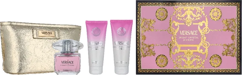 Bright Crystal Giftset edt Spray 90ml + Showergel 100ml + Bodylotion 100ml fra Versace – produktbillede
