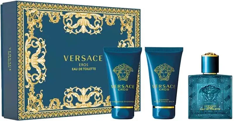 Eros Eau de Toilette 50 ml + a/s balm 50 ml + shower gel 50 ml - geschenkset fra Versace – produktbillede