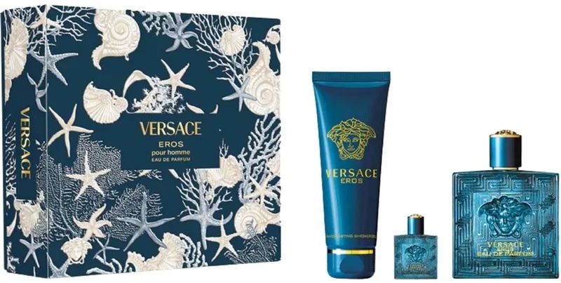Eros Pour Homme Eau de Toilette Giftset - 100ml+150ml+5ml de Versace – photo du produit