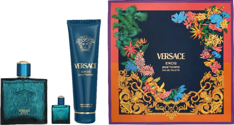 Eros Pour Homme Giftset edt 5ml + 100ml + Showergel 150ml fra Versace – produktbillede