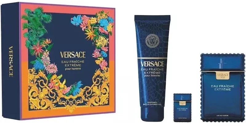 Parfumset voor Heren Versace EAU FRAÎCHE EXTREME 3 Onderdelen von Versace – Produktfoto