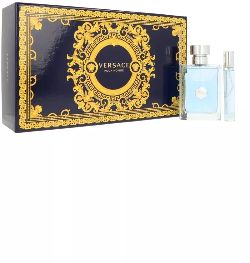 Pour Homme Gift Set 3 Pcs Eau De Toilette 100 Ml + Eau De Toilette 10 Ml + Cosmetic Bag von Versace – Produktfoto