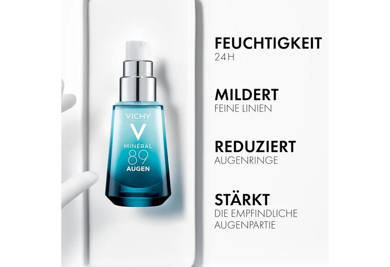 Anti-Aging-Augencreme Minéral 89 Augenpflege Hyaluron-Boost – Mit Hyaluronsäure & Koffein, polstert die Augenpartie auf und mildert Augenringe de Vichy en 15 ml – photo du produit 2 sur 5