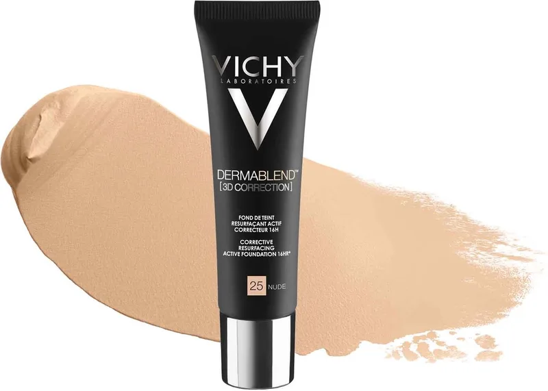Dermablend 3D correctie foundation nr25 30ml voor een vette en onzuivere huid fra Vichy i Nude 25 – produktbillede