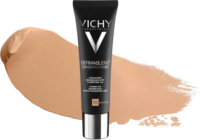 Dermablend 3D correctie foundation nr55 30ml voor een vette en onzuivere huid fra Vichy i Bronze 55 – produktbillede