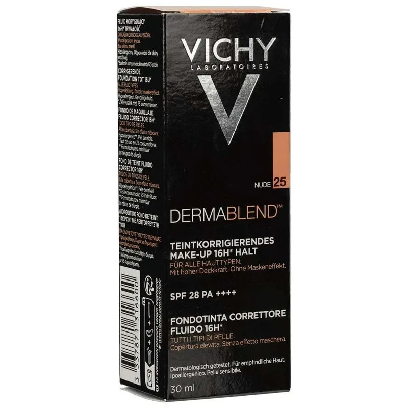 Dermablend Corrigerende Foundation nr25 30ml voor een vette en onzuivere huid von Vichy in 25 – nude 30 ml – Produktfoto 3 von 4