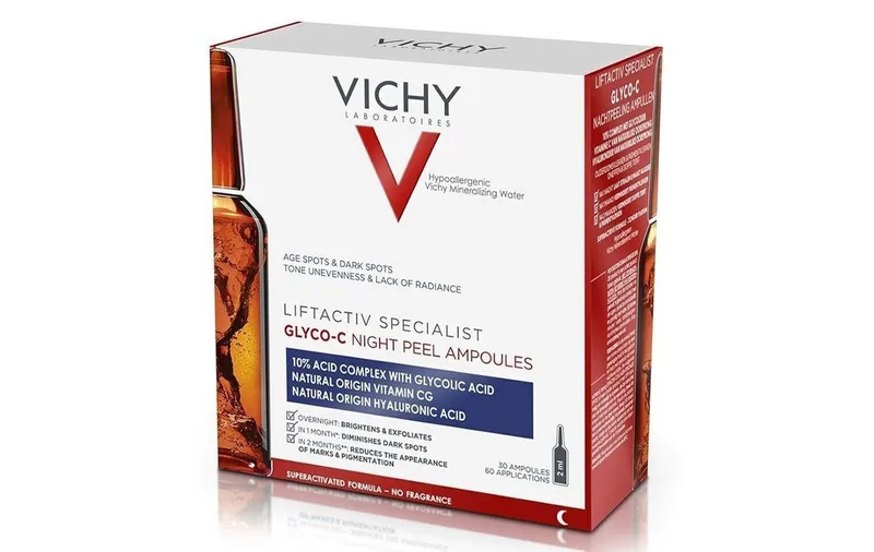 Gesichtspeeling LIFTACTIV Specialist Glyco-C Peeling Ampullen 30x2,0 ml, Intensivkur für strahlende, glattere Haut und verfeinertes Hautbild van Vichy – productfoto 2 van 5