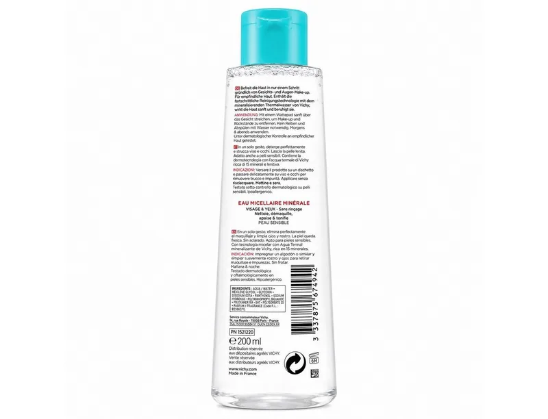 Pureté Thermale Micellair Mineraalwater gevoelige huid van Vichy in 200 ml – productfoto 2 van 2
