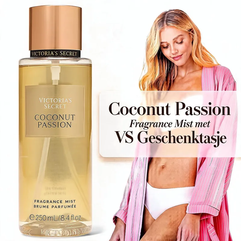 Coconut Passion Parfum BodyMist Incl VS Geschenktasje fra Victoria's Secret i 250 ml – produktbillede