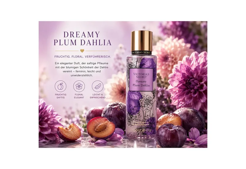 Duft-Set Dreamy Plum Dahlia Fragrance Mist Doppelpack 2 × 250 ml, 2-tlg., Doppelpack mit fruchtig-floralem Duft und 500 ml Gesamtinhalt by Victoria's Secret – product photo 2 of 2