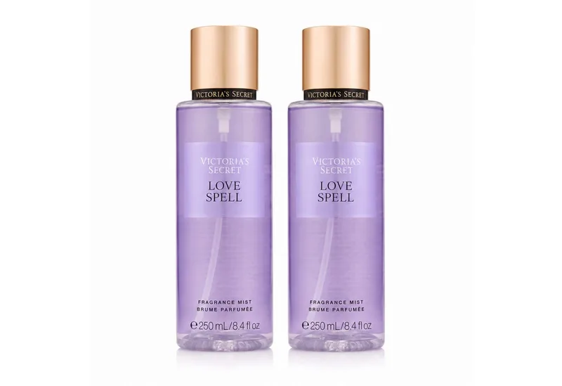 Duft-Set Love Spell Fragrance Mist Doppelpack 2 × 250 ml, 2-tlg., Doppelpack mit fruchtig-floralem Duft und 500 ml Gesamtinhalt de Victoria's Secret – photo du produit 1 sur 5