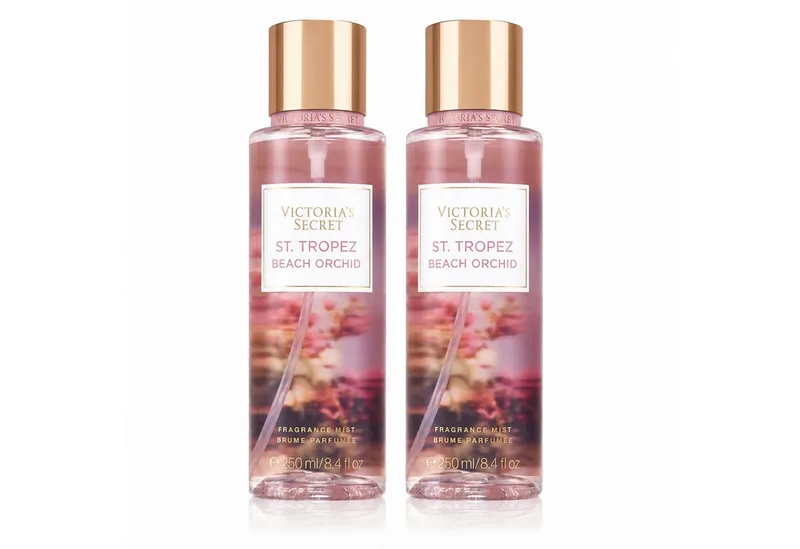 Duft-Set St. Tropez Beach Orchid Fragrance Mist Doppelpack 2 × 250 ml, 2-tlg., Doppelpack mit sommerlich-frischem Duft und 500 ml Gesamtinhalt von Victoria's Secret – Produktfoto 1 von 2