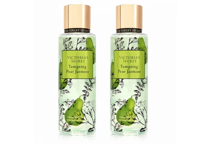 Duft-Set Tempting Pear Jasmine Fragrance Mist Doppelpack 2 × 250 ml, 2-tlg., Doppelpack mit fruchtig-floralem Duft und 500 ml Gesamtinhalt van Victoria's Secret – productfoto 1 van 2