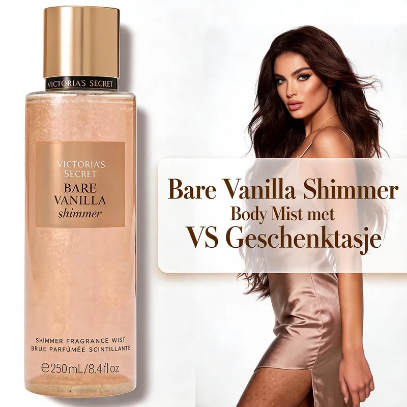 Victoria Secret Bare Vanilla Shimmer Fragrance Body Mist Met VS Geschenktasje by Victoria's Secret in 250 ml – product photo