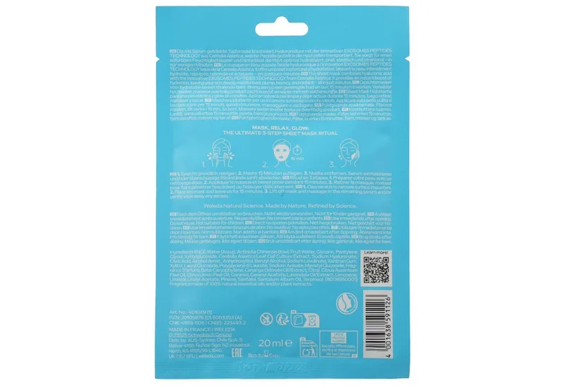 Exo boost Hydrobounce hydraterend sheetmasker Sheet Mask von Weleda in 20 ml – Produktfoto 2 von 2