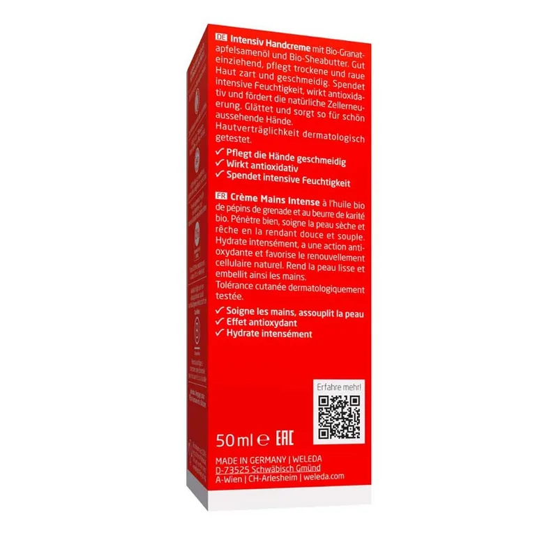 Granatapfel Intensiv Handcreme Handcrème de Weleda en 50 ml – photo du produit 3 sur 4