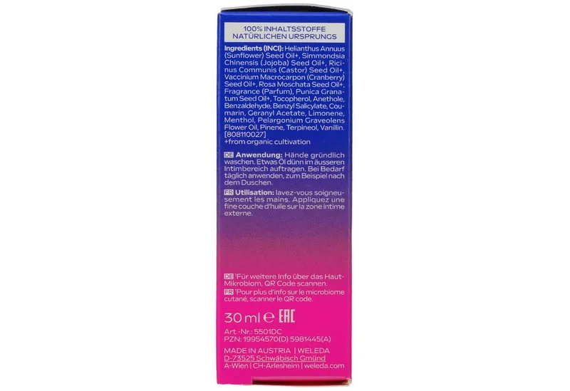 Intimate Care Velvet Protection Oil Intieme crème fra Weleda i 30 ml – produktbillede 3 af 5